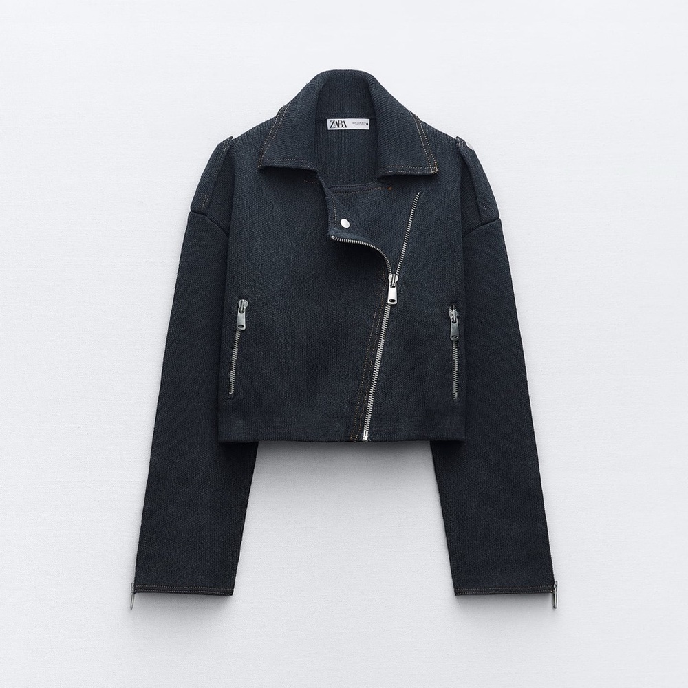 Zara KNIT BIKER JACKET